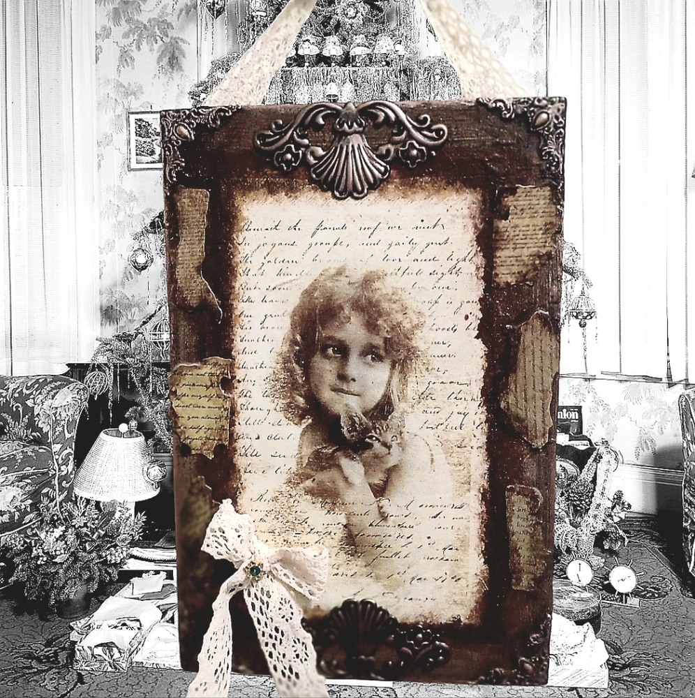 Young Girl /Cat Art